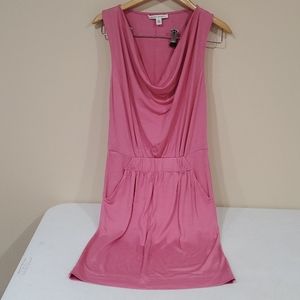 Banana Republic Pink Slouchy Silk Neck Dress